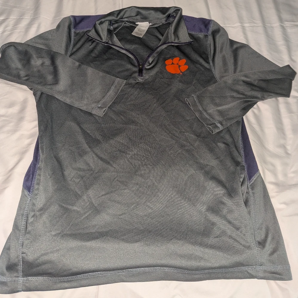Champion Adult Medium Clemson Tigers Quarter‎ Zip Pullover Sweatshirt